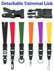 5/8" Non-Metal Detachable Lanyards With All Plastic or Metal Hardware Selections