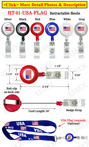 Round Badge Reels With Badge Straps