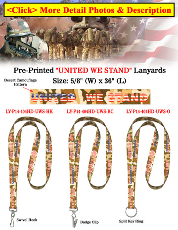 United We Stand Lanyards: Patriotic Camouflage Lanyard Series