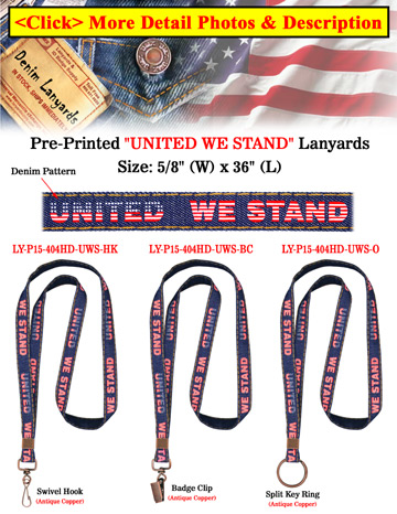 United We Stand Lanyards: Patriotic Camouflage Lanyard Series