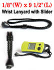 1/8" Nylon Round Cord Wrist Lanyard With Rubber Slider