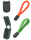 Long Profile Rectangle Plastic Zipper Pulls: Cord End Closure with 3/16"(W) x 1/16"(H) Hole