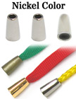 1/8"(D) Nickel Finish Steel Cord Ends: Long Cone Shaped : with 1/8"(D, Top Hole) x 1/4"(D, Bottom Hole) BD-557/Per-Piece