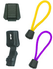 Short Profile Rectangle Plastic Cord End Closure with Clips: Zipper Pulls with 1/4"(W) x 1/8"(H) Hole P-139B/Per-Piece