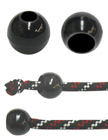 Sphere Plastic Cord Ends: Cord Zipper Pulls with 1/4"(D, Top Hole) x 3/8"(D, Bottom Hole) P-125/Per-Piece
