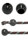 Sphere Plastic Cord Ends: Cord Zipper Pulls with 1/4"(D, Top Hole) x 3/8"(D, Bottom Hole)