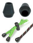 Round Cone Plastic Cord Closures: Cord Zipper Pulls with 3/16"(D, Top Hole) x 5/16"(D, Bottom Hole) P-107/Per-Piece