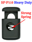 Heavy-Duty Big Cord Locks: Durable & Strong Steel Metal Spring Toggles, Cord Stoppers , One Hole - 6mm(D)=1/4"(D)