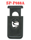 Plastic Cord Stoppers:  Drawstring Locks, Rectangular, One Hole 5mm(D)=3/16"(D)