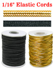 Thin Elastic Cords: Stretchy Cords By The Spool (Roll) / 300 ft - 1/16" (D)