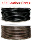 Sample Order: Thick Leather Round Cords: Custom Leather Strings By The  Foot - 1/8" (D)
