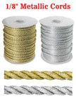 Metallic Color Nylon Cords: By The Spool (Roll) / 150 ft - 1/8" (D)