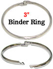 3" Extra Large Loose Leaf Binder Rings