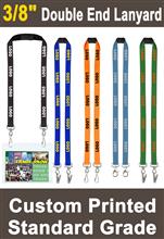 3/8" Safety Breakaway Custom Printed Double Ended Lanyards LY-038-N-DA