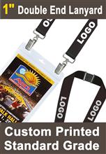 1" Safety Breakaway Custom Printed Double Ended Lanyards LY-100-N-DA