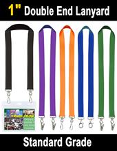 1" Big Sports Ticket Lanyards With Double Attachments LY-406-DA/Per-Piece
