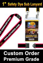 1" Safety Breakaway Full Color Promotional Lanyards With Two Ends LY-508-N-DA-Dye-Sub