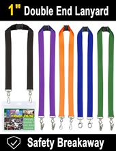 1" Safety Breakaway Sports Ticket Lanyards with Double Ends LY-508-DA/Per-Piece