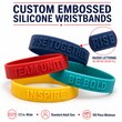 Custom Embossed Silicone Wristbands – Raised Same-Color Lettering WB-EBS-STD