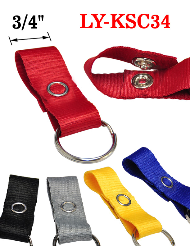 Fabric Key Ring Strap With Snap Closure: Fit A Variety Of Hardware Fasteners