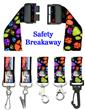 Security Lanyards:  3/4" Pattern Printed Security Neck Straps LY-P-SC-N/Per-Piece