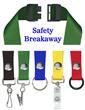 One Breakaway Lanyards: 3/4" Safety Neck Straps: Snap Closure ID Holders