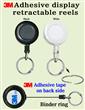 Low Cost Product Display Retractable Product Display Reels With Binder Rings and Adhesive Backing RT-61-BR/Per-Piece