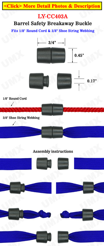 Breakaway Clasps 160pcs 2 Colors Barrel Connector Buckle Safety