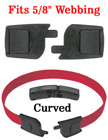 Plastic Breakaway Neck Lanyard Buckles: Flat & Curved Safety Wrist Strap Buckles - 5/8"