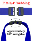 Breakaway Plastic Buckles: Swingable Big Safety Buckles: Fit 3/4" Lanyards LY-CC507HD-SW/Per-Piece