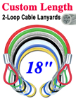 18" Aircraft Cable Lanyards For Parts, Tools and Assemblies LY-2LE-W02P-18/Per-Piece
