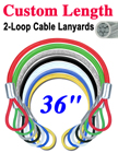 36" Long Marine Cable Lanyards: With Two  Loops