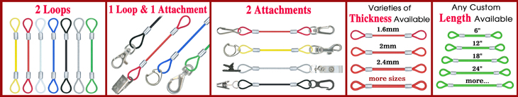 Stainless Steel Wire Lanyards: Heavy Duty Cable Leash Lanyard Supplies