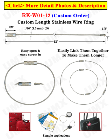 12" Custom Cable Key Holders: For Crafts & Tools