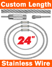 24" Custom Stainless Steel Key Rings: Rust Resistant Key Loops
