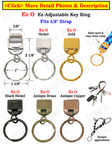 Easy Lanyard Keychain Key Ring Connector Hardware Attachments