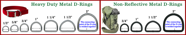 Heavy Duty Steel Metal D-Rings: Bulk Wholesale of Bag Straps, Belts, Dog Leashes & Pet Collars Dee Ring Supplies