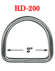 2" Large Size Steel Metal D rings : Heavy Duty  Big D ring Fasteners RD-200/Per-Piece