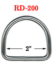 2" Large Size Steel Metal D rings : Heavy Duty  Big D ring Fasteners