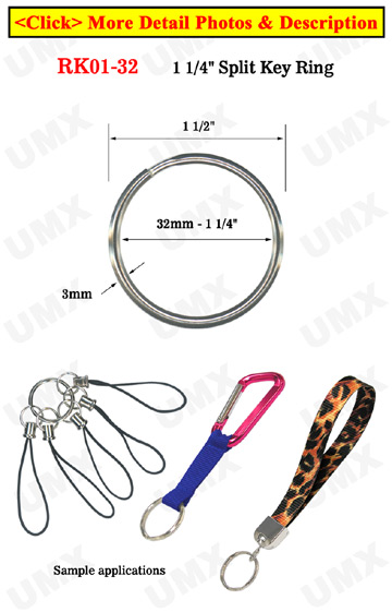 1 1/4, 32 mm Big Key Rings:Big Size Key Holders 