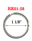 1 1/8",  28 mm Heavy Duty Keyrings: Factory Direct Economic Pricing