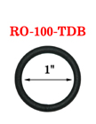 1" Non-Reflective Black O-Ring: Dull Black Colored RO-100-TDB/Per-Piece