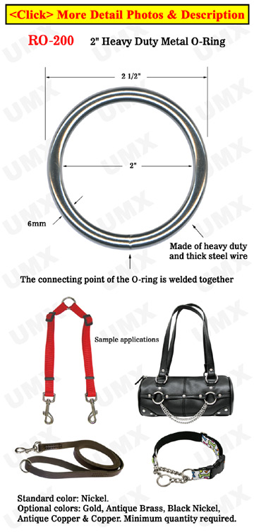 2 Large Size Heavy Duty Metal O Ring : Great For Utility Belt & Heavy  Weight Strap Making 
