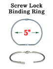 5" Screw Lock Binding Rings