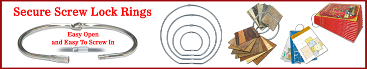 Heavy Duty Steel Metal Secured Screw Lock Binder Rings: Extra Large Size Key Rings, Swatch Binding Rings, Loose Leaf Book Ring Fasteners