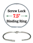 7.5" Large Size Secure Lock Binder Rings - Threaded Screw Lock Binders