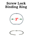 3" Screw Lock Binding Rings