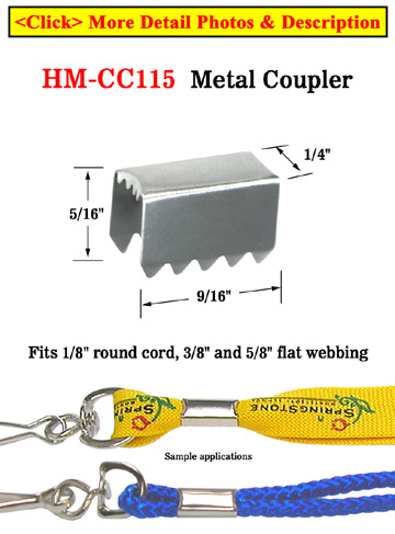 Cord Fasteners: Metal Clamps: Fastening Craft Cords or Lanyard Straps 