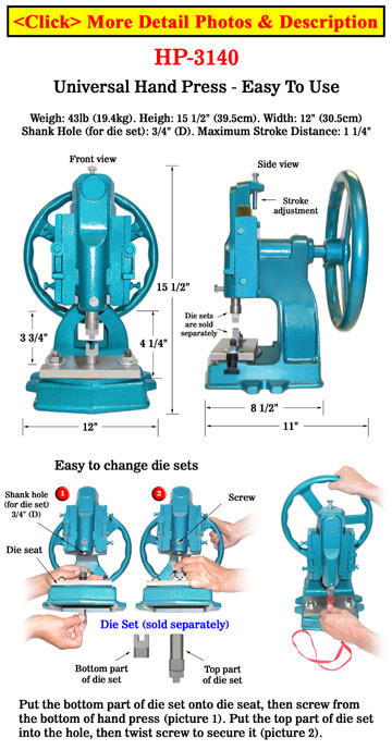 Hand Press: Handy Machine For Crafts or Lanyards Making