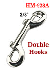 3 1/2" Double Hook Rigid Bolt Snaps: Heavy-Duty Non-Swivel HM-928A/Per-Piece